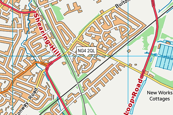 NG4 2QL map - OS VectorMap District (Ordnance Survey)