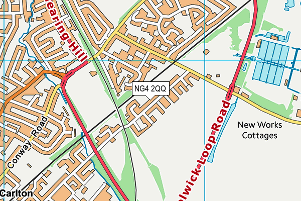 NG4 2QQ map - OS VectorMap District (Ordnance Survey)