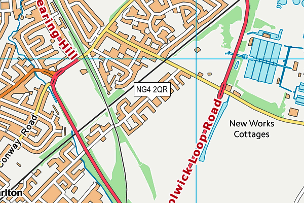 NG4 2QR map - OS VectorMap District (Ordnance Survey)