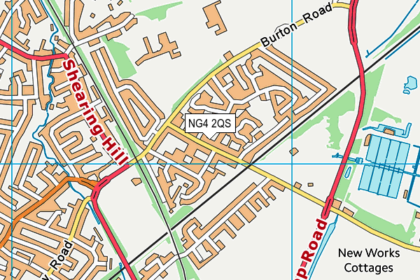 NG4 2QS map - OS VectorMap District (Ordnance Survey)