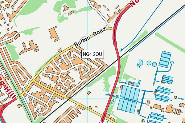 NG4 2QU map - OS VectorMap District (Ordnance Survey)