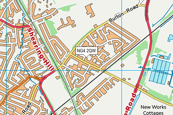 NG4 2QW map - OS VectorMap District (Ordnance Survey)