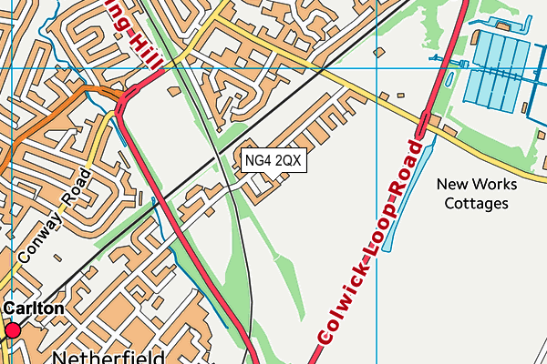 NG4 2QX map - OS VectorMap District (Ordnance Survey)