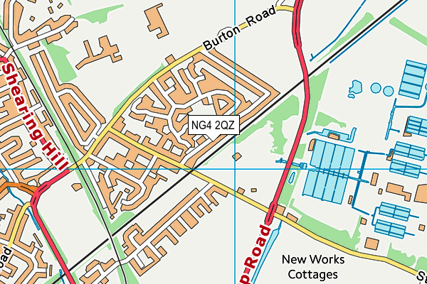 NG4 2QZ map - OS VectorMap District (Ordnance Survey)