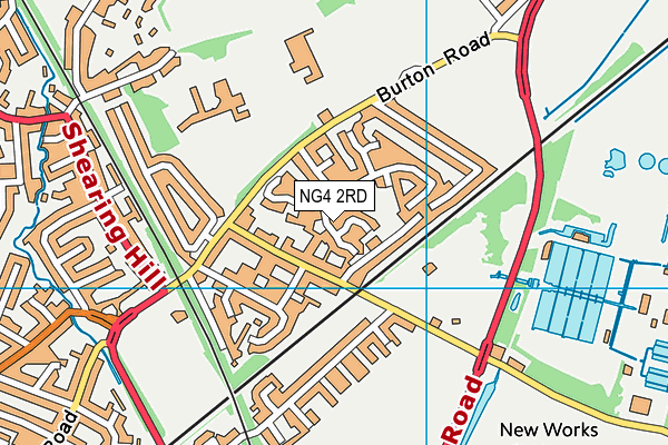 NG4 2RD map - OS VectorMap District (Ordnance Survey)