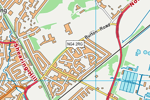 NG4 2RG map - OS VectorMap District (Ordnance Survey)