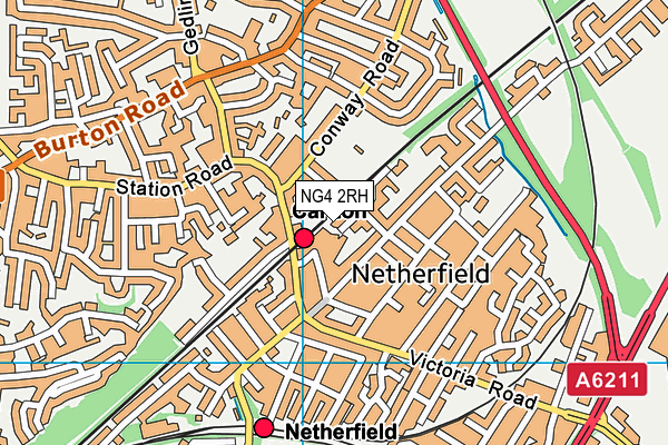 NG4 2RH map - OS VectorMap District (Ordnance Survey)