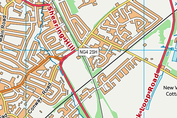 NG4 2SH map - OS VectorMap District (Ordnance Survey)