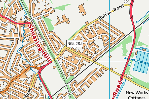 NG4 2SJ map - OS VectorMap District (Ordnance Survey)