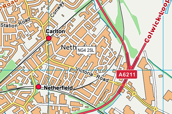 NG4 2SL map - OS VectorMap District (Ordnance Survey)