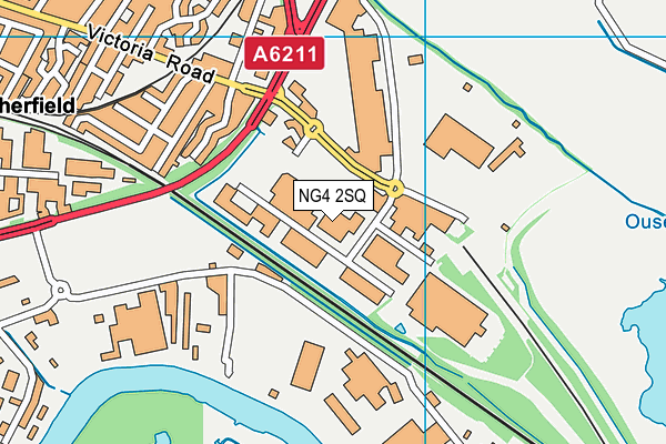 NG4 2SQ map - OS VectorMap District (Ordnance Survey)