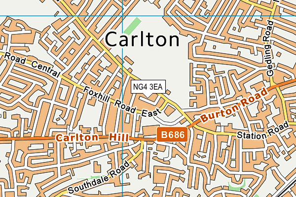 NG4 3EA map - OS VectorMap District (Ordnance Survey)