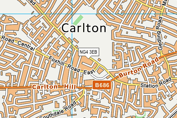 NG4 3EB map - OS VectorMap District (Ordnance Survey)