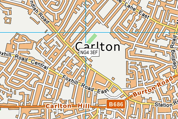 NG4 3EF map - OS VectorMap District (Ordnance Survey)