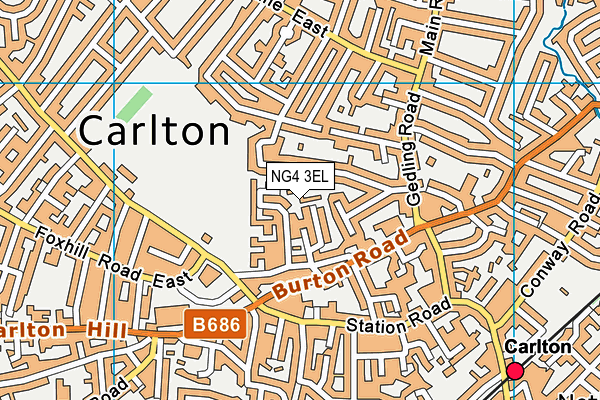 NG4 3EL map - OS VectorMap District (Ordnance Survey)