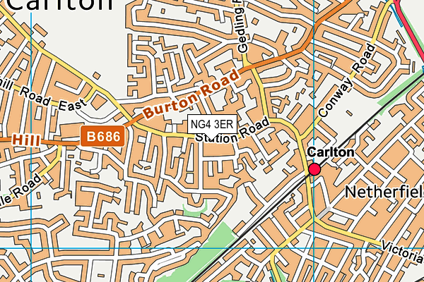 NG4 3ER map - OS VectorMap District (Ordnance Survey)