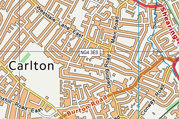 NG4 3ES map - OS VectorMap District (Ordnance Survey)