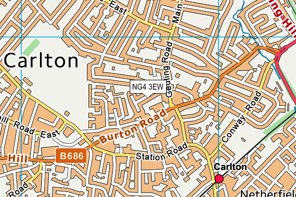 NG4 3EW map - OS VectorMap District (Ordnance Survey)