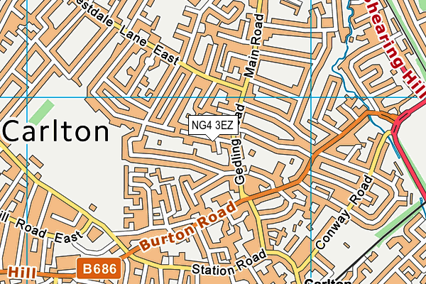 NG4 3EZ map - OS VectorMap District (Ordnance Survey)