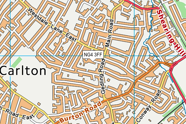 NG4 3FF map - OS VectorMap District (Ordnance Survey)