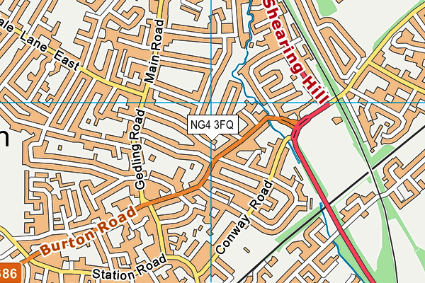 NG4 3FQ map - OS VectorMap District (Ordnance Survey)