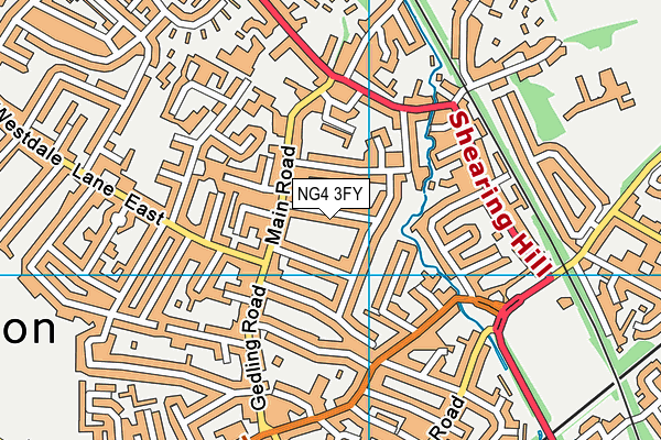 NG4 3FY map - OS VectorMap District (Ordnance Survey)