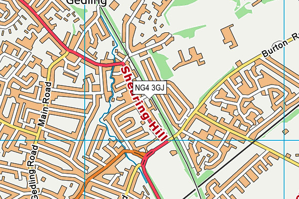 NG4 3GJ map - OS VectorMap District (Ordnance Survey)