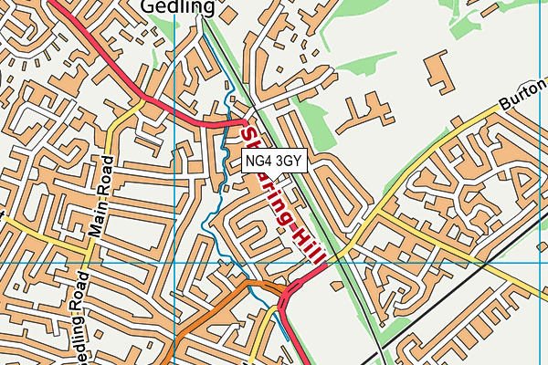 NG4 3GY map - OS VectorMap District (Ordnance Survey)