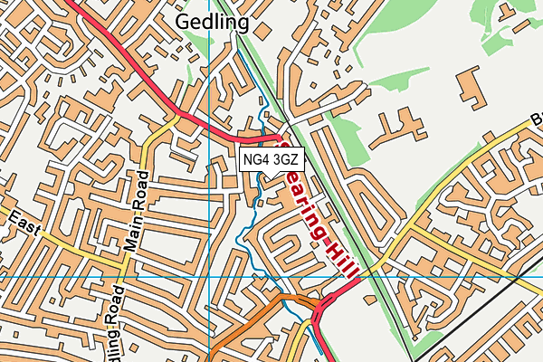 NG4 3GZ map - OS VectorMap District (Ordnance Survey)