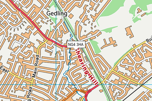 NG4 3HA map - OS VectorMap District (Ordnance Survey)