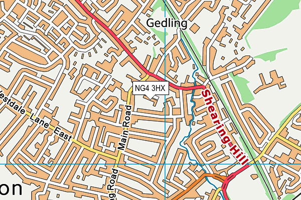 NG4 3HX map - OS VectorMap District (Ordnance Survey)