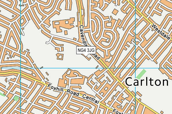 NG4 3JG map - OS VectorMap District (Ordnance Survey)