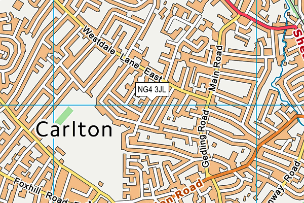 NG4 3JL map - OS VectorMap District (Ordnance Survey)