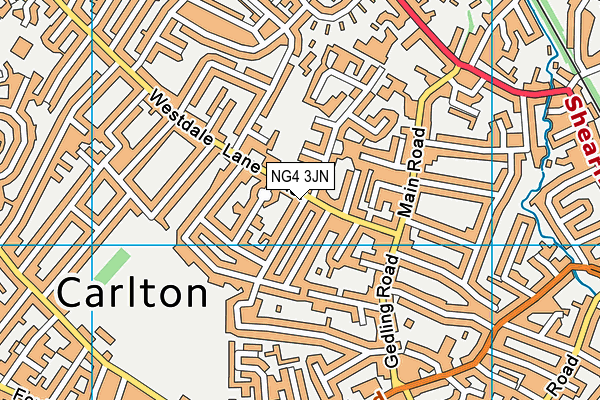 NG4 3JN map - OS VectorMap District (Ordnance Survey)