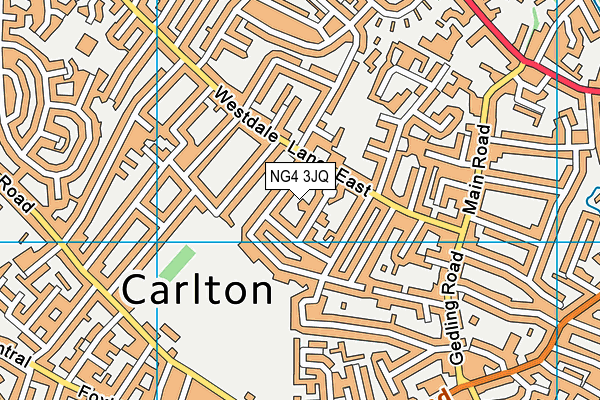NG4 3JQ map - OS VectorMap District (Ordnance Survey)