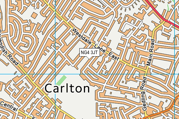 NG4 3JT map - OS VectorMap District (Ordnance Survey)