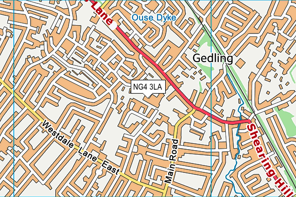 NG4 3LA map - OS VectorMap District (Ordnance Survey)