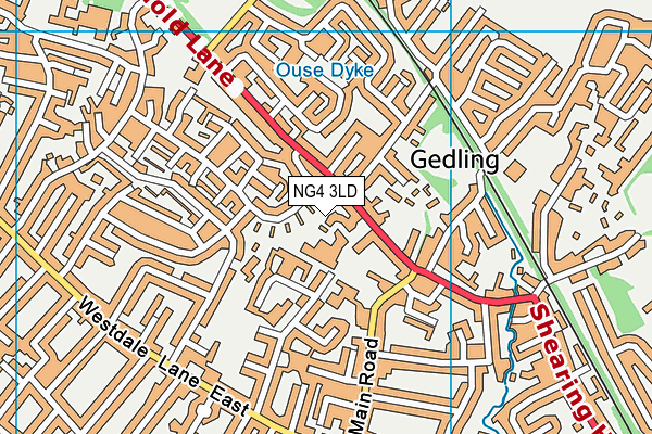 NG4 3LD map - OS VectorMap District (Ordnance Survey)