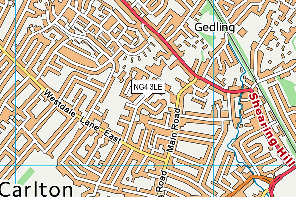 NG4 3LE map - OS VectorMap District (Ordnance Survey)