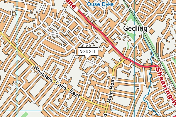 NG4 3LL map - OS VectorMap District (Ordnance Survey)