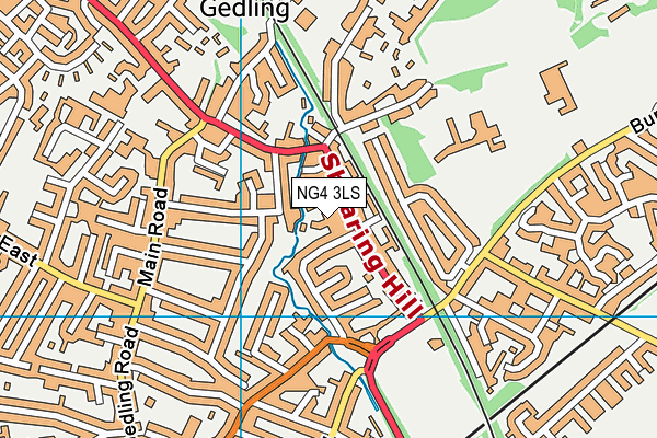 NG4 3LS map - OS VectorMap District (Ordnance Survey)