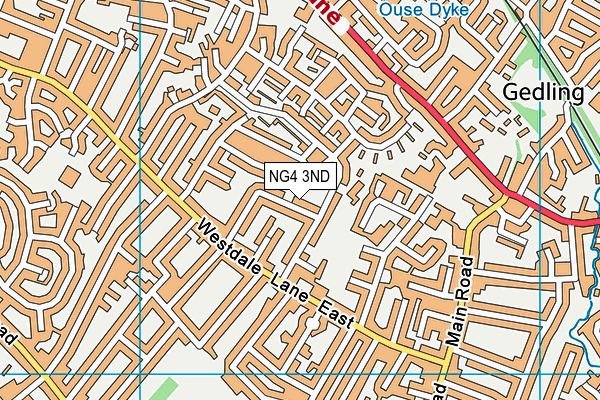 NG4 3ND map - OS VectorMap District (Ordnance Survey)