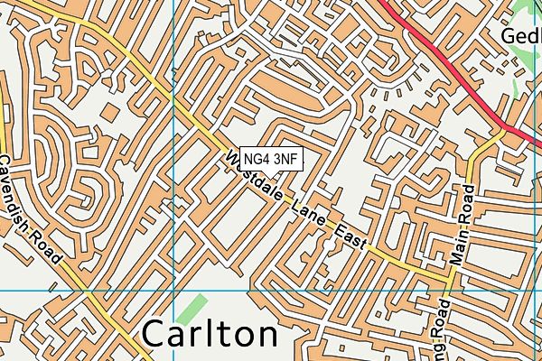 NG4 3NF map - OS VectorMap District (Ordnance Survey)