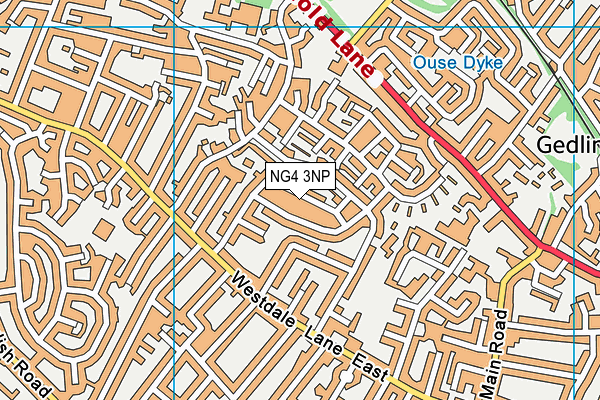 NG4 3NP map - OS VectorMap District (Ordnance Survey)