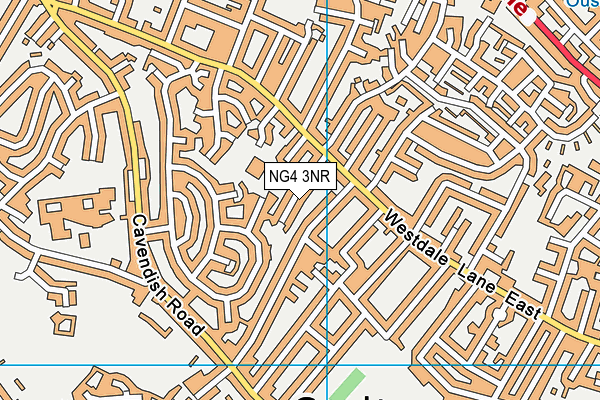 NG4 3NR map - OS VectorMap District (Ordnance Survey)
