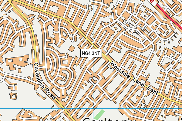 NG4 3NT map - OS VectorMap District (Ordnance Survey)