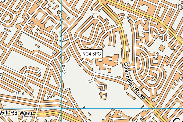 NG4 3PG map - OS VectorMap District (Ordnance Survey)