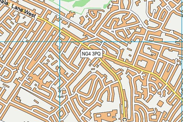 NG4 3PQ map - OS VectorMap District (Ordnance Survey)