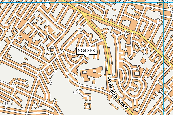 NG4 3PX map - OS VectorMap District (Ordnance Survey)
