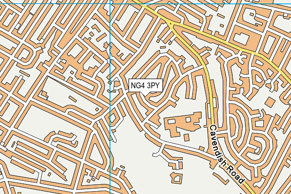 NG4 3PY map - OS VectorMap District (Ordnance Survey)